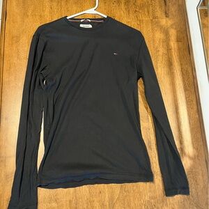 Tommy Jeans Long Sleeve Black T Shirt Size S